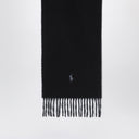 Bufanda negra/gris Polo Ralph Lauren con bordado de logotipo