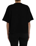 Black Cotton Logo Crew Neck Short Sleeves T-shirt Balenciaga