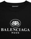 Black Cotton Logo Crew Neck Short Sleeves T-shirt Balenciaga