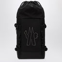 Moncler Grenoble Black nylon backpack with logo