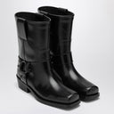 Valentino Garavani Black leather Biker Rockstud low boot