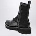 Valentino Garavani Black Combat Boot in technical fabric and Toile Iconographe calfskin