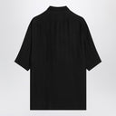 Saint Laurent Black silk shirt with Cassandre logo