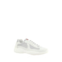 White Leather America's Sneakers Prada
