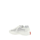 White Leather America's Sneakers Prada