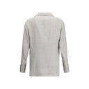 Check pattern linen Blazer