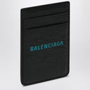 Balenciaga Black vertical card holder with logo print