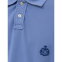 Blue Cotton Polo Shirt