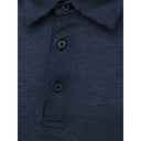 Blue Cotton Polo Shirt