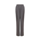Chic Gray Wool Trousers for Sophisticated Style