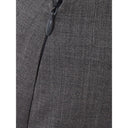 Chic Gray Wool Pencil Skirt