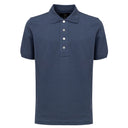 Blue Cotton Polo Shirt