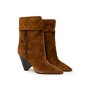 Brown Suede Leather Boot Saint Laurent