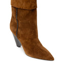 Brown Suede Leather Boot Saint Laurent