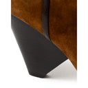 Brown Suede Leather Boot Saint Laurent