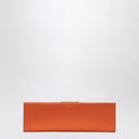 Saint Laurent Midnight Clutch Large in Orange Satin