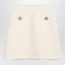 Valentino Ivory Crepe Couture Mini Skirt