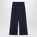 Valentino Indigo pants in wool and silk