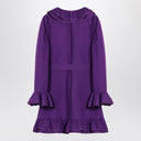 Valentino Purple wool and silk mini dress