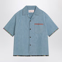 Valentino Denim shirt with floral trims
