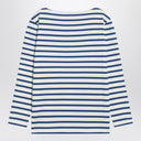 Ivory t-shirt with blue stripes Chez Valentino