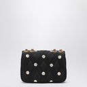 Valentino Garavani Black Quiltie 67 bag with ivory polka dots