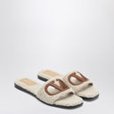 Valentino Garavani Sandalo Slide Vlogo Cut-out in shearling