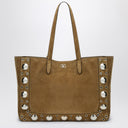 Valentino Garavani Large Nellcôte tote bag in havana suede