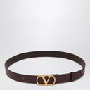 Valentino Garavani Vlogo Signature dark brown belt