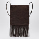 Valentino Garavani Nellcôte dark brown suede bag
