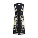 Embroidered long Vest