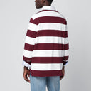 Polo Ralph Lauren camisa polo de corte clásico a rayas burdeos/crema