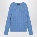 Polo Ralph Lauren Light blue cotton cable-knit jumper