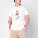 Camiseta Polo Bear blanca de Polo Ralph Lauren de ajuste entallado personalizado