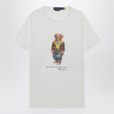 Polo Ralph Lauren White Polo Bear T-shirt Custom Slim-Fit