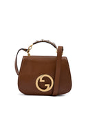 Roxy Brown Calfskin Shoulder Flap Bag