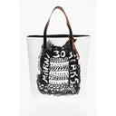 Black And White Plastic Tote Bag