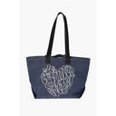 Blue Cotton Tote Bag