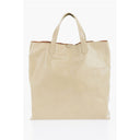 Beige Cowhide Tote Bag