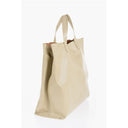 Beige Cowhide Tote Bag