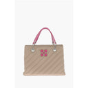 Beige Leather Tote Bag