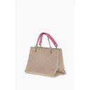 Beige Leather Tote Bag