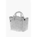 Gray Leather Tote Bag