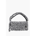 Silver Polyester Shoulder Bag