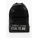 JEANS COUTURE Textured Faux Leather Backpack with Silver-Ton