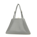 Gray Leather Handbag Prada