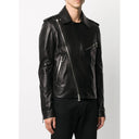 Black Leather Jacket Balmain