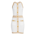 White Viscose Women's Dress Balmain
