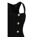 Black Wool Women Dress Balmain