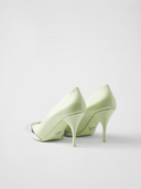 Satin And Metallic Leather Pumps Prada